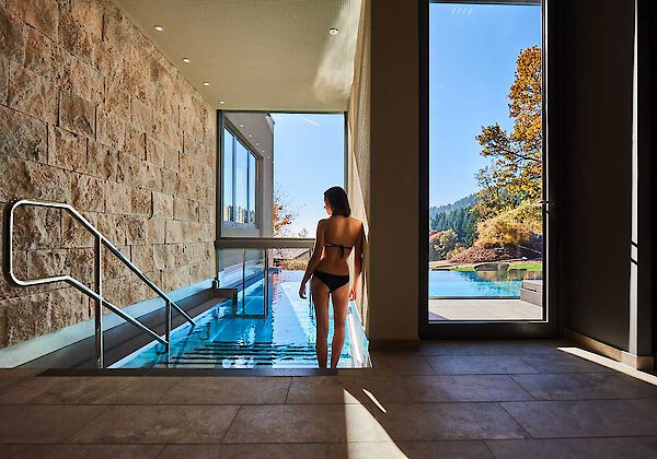 Außenpool im 4-Sterne Wellnesshotel in St. Englmar